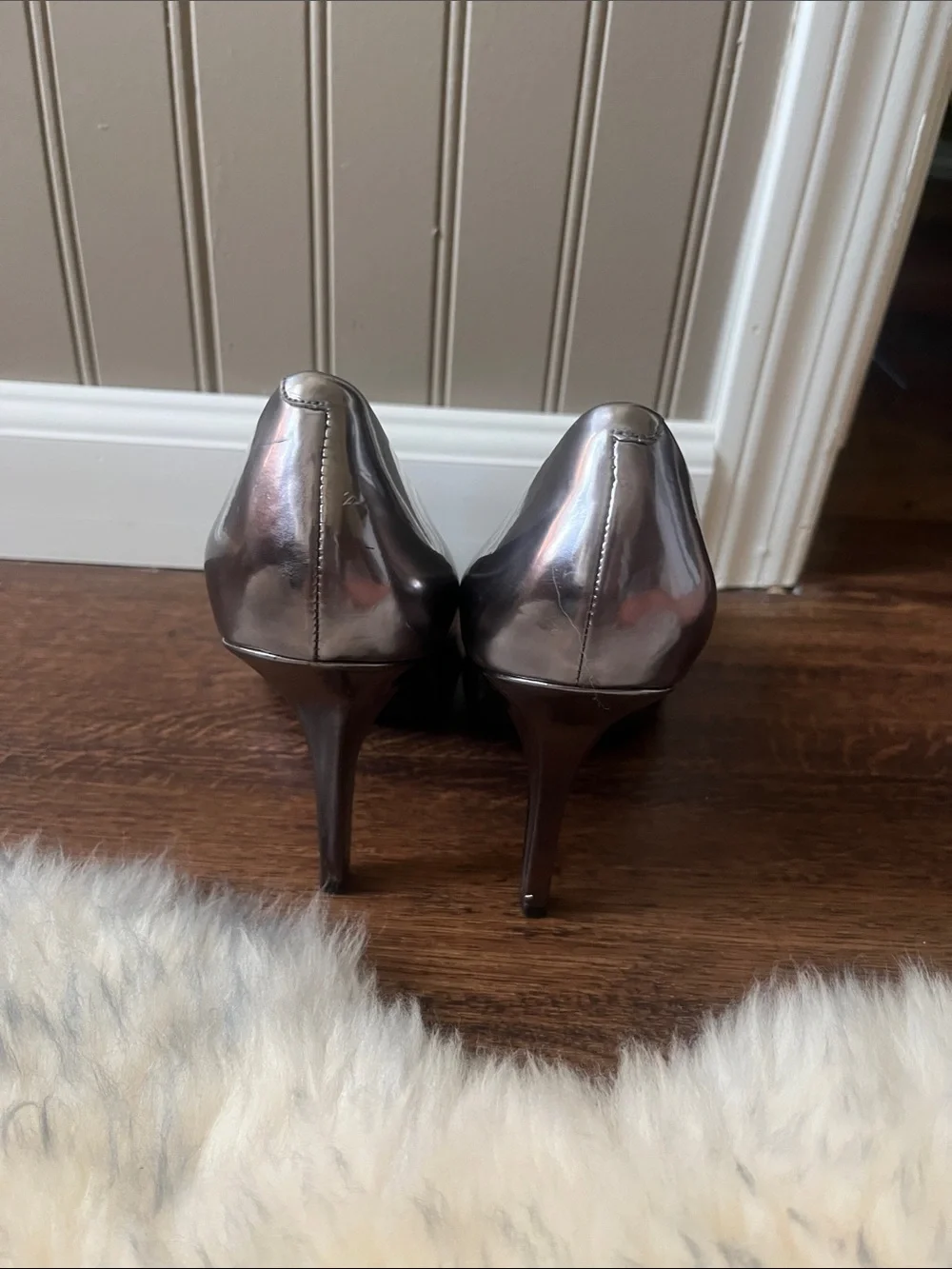 NEW Jessica Simpson Iridescent Purple Peep-Toe Heels